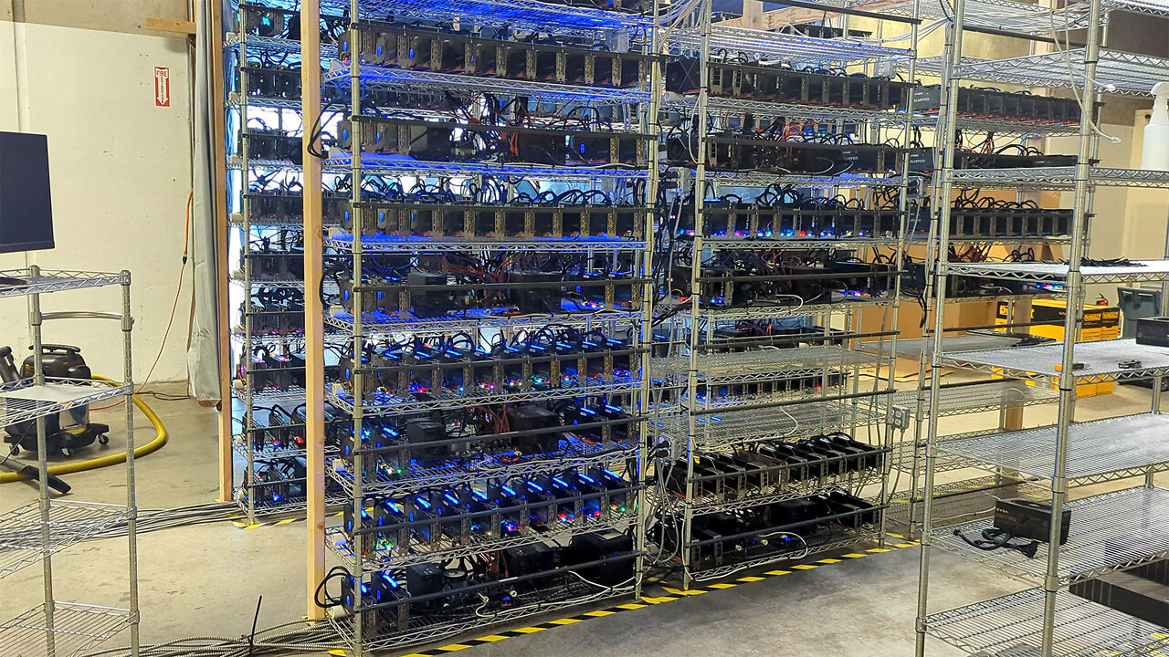 GPU Mining Farm - Finished Farm, 100 Amps at 480v, 350 GPUS, 3080, 3080ti, 3090