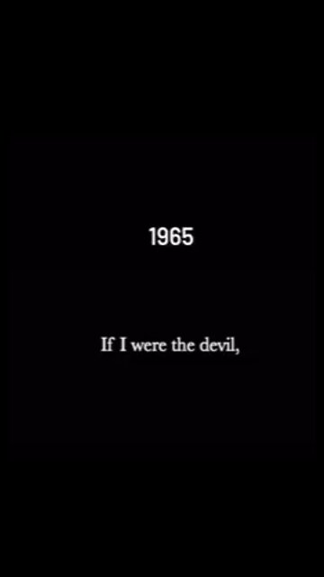 If I were the devil……