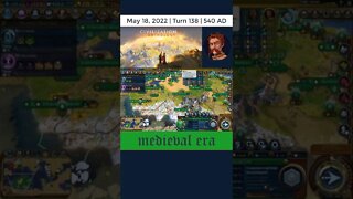 #oneturnadaychallenge #civ6 – Turn 136 - MEDIEVAL PLAN! #shorts