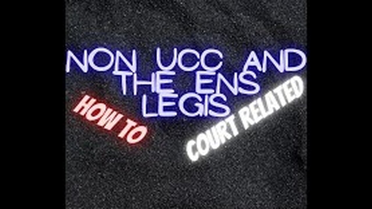 Contract + Court 101 NON UCC and the Ens Legis (How To)- Preview