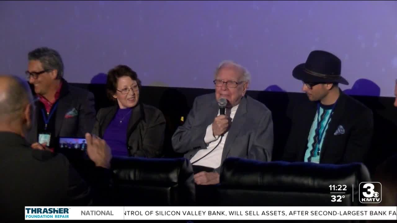 Warren Buffett attends Omaha Film Festival; participates in film Q&A