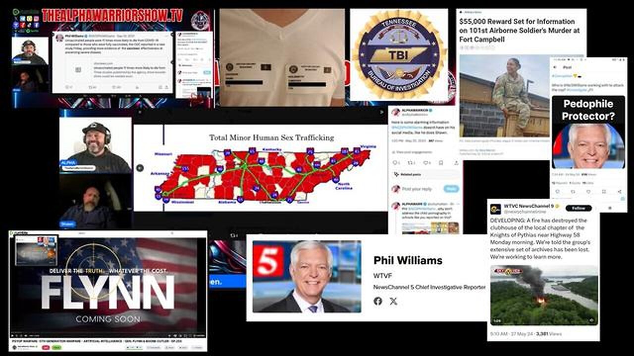 NEWS 5 NASHVILLE, TBI, FT. CAMPBELL, KNIGHTS OF PYTHIAS, HILLARY CLINTON'S HIT TEAMS, COPS GO TO WAR