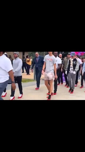 Grown Men Emasculate Themselves In Red High Heels To Protest Violence Against Women