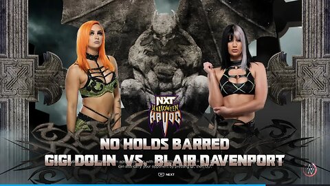 NXT Halloween Havoc 2023 Day 1 Gigi Dolin vs Blair Davenport in a Lights Out Match