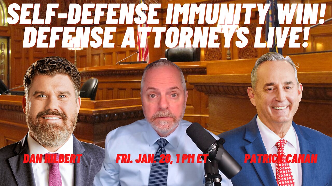 Self-Defense Immunity Win! Defense Attorneys Live!