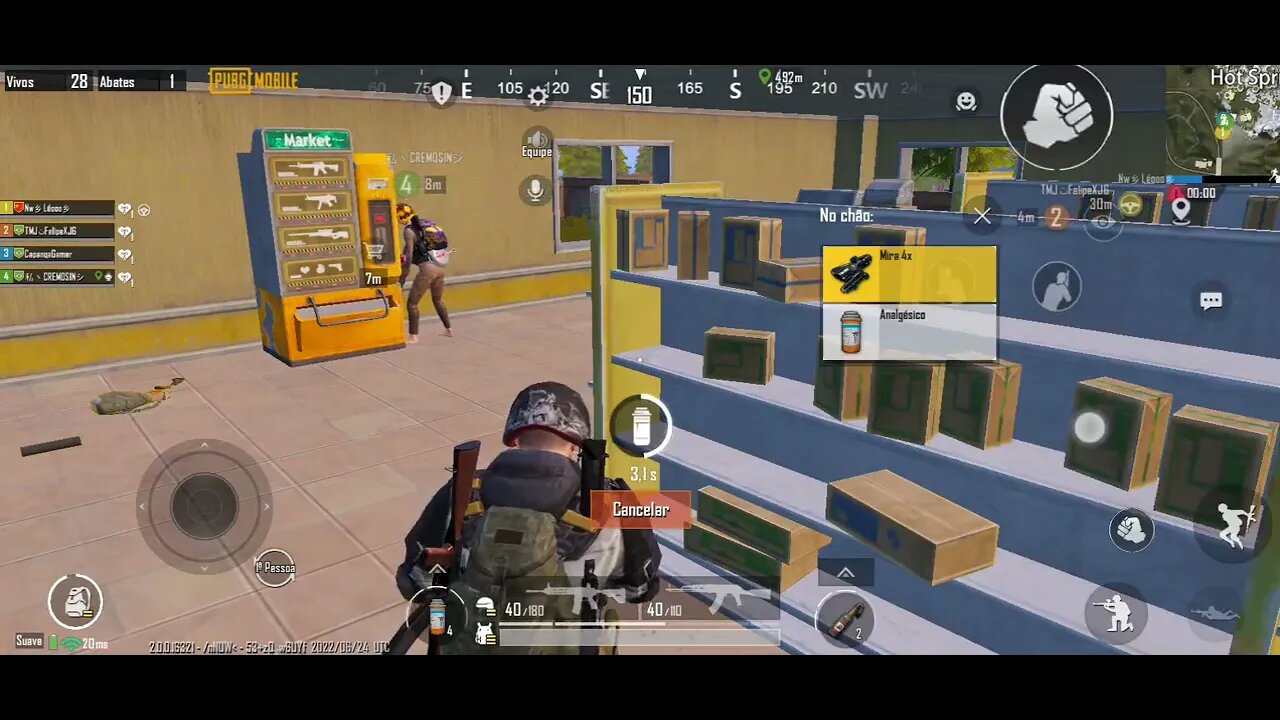 Rumo ao Dominador Craque, jogando PUBG mobile, várias plays até chegar a conquista.(5)