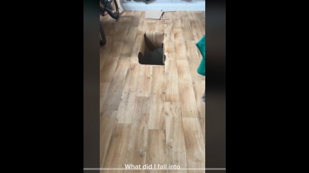 Strange and mysterious empty room found after a someone almost fall through the floor