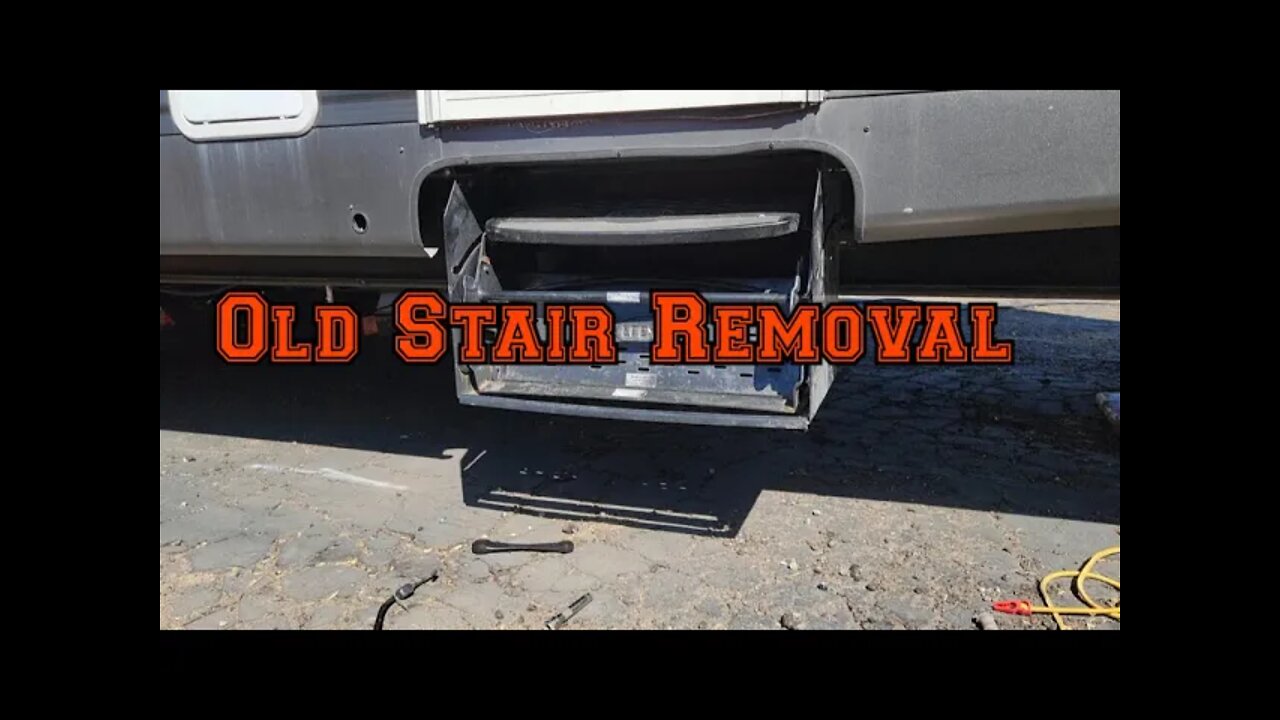 Removing Broken Stairs From The Camper