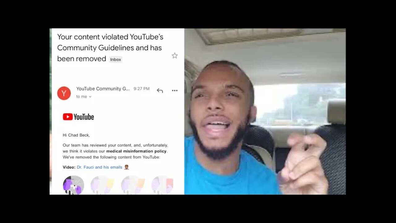 YouTube deleted the video I did about Dr. Fauci's emails...