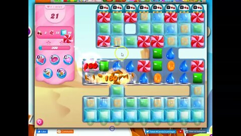 Candy Crush Level 6121 Talkthrough, 22 Moves 0 Boosters