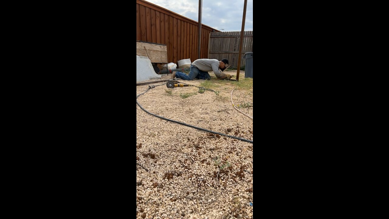 Welding on my storage shed