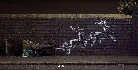 Banksy - Bench Birmingham (December 9, 2019)