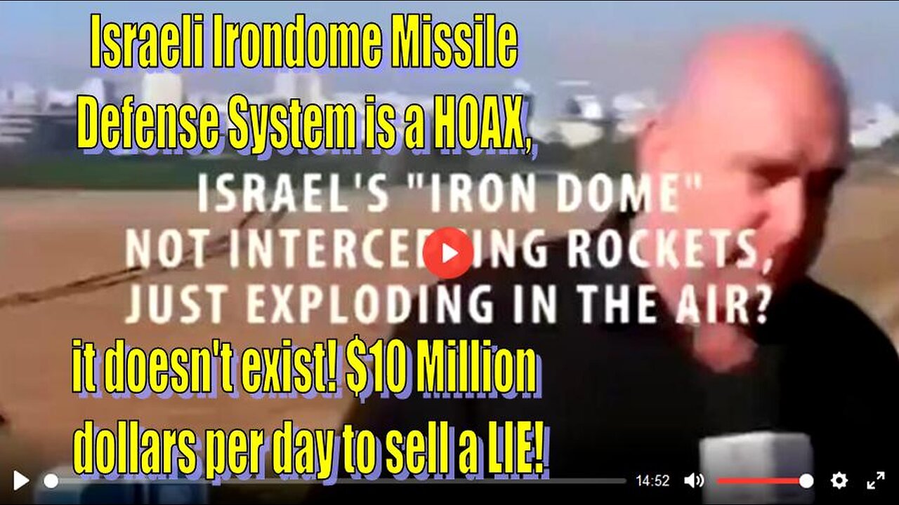 $10 MILLION PER DAY TO PAY FOR ISRAEL'S FAKE MISSILE DEFENSE SYSTEM [2023] - (VIDEO)