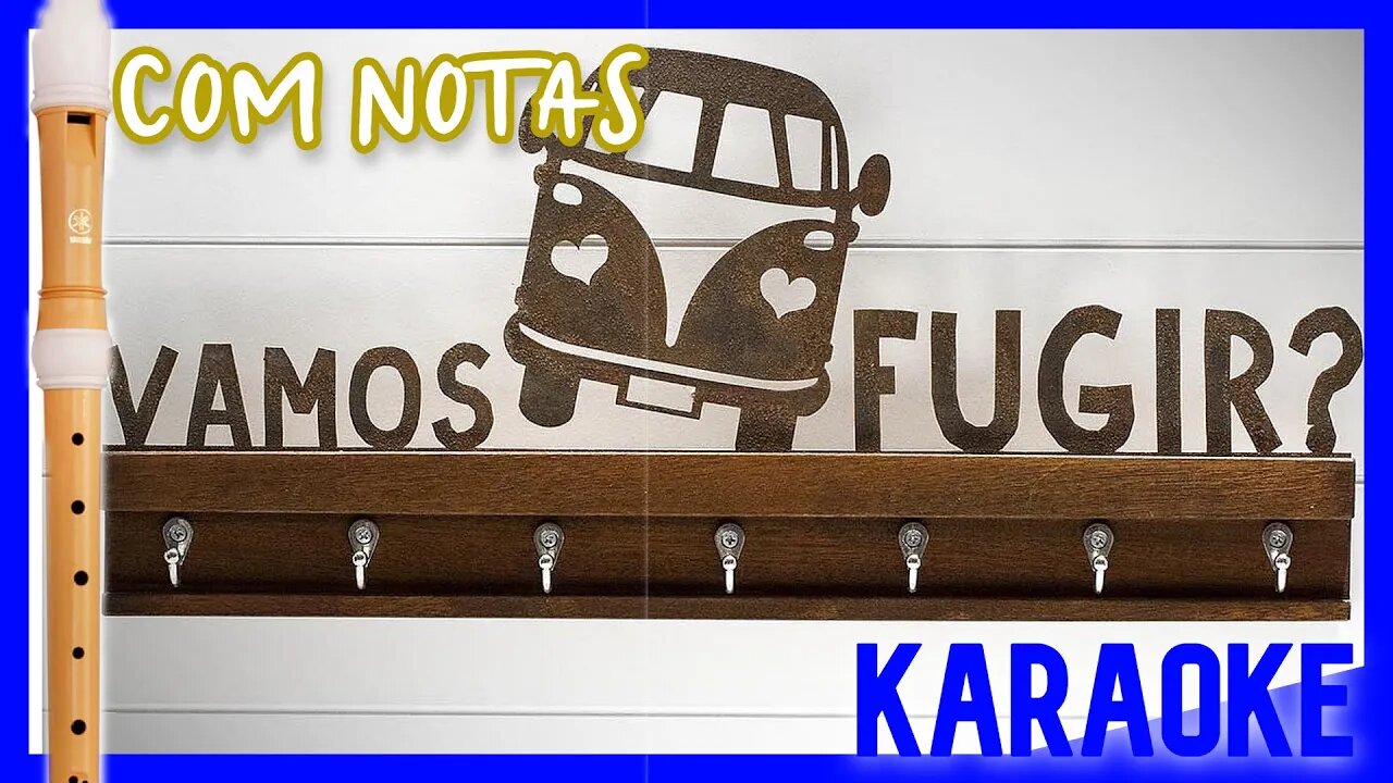 VAMOS FUGIR - SKANK - KARAOKÊ com NOTAS NA TELA