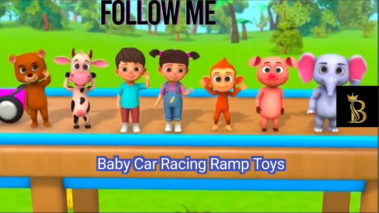 Baby Car Racing Ramp Toys In English