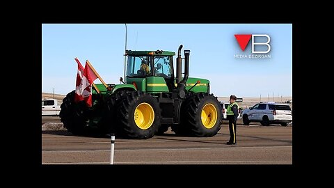 Convoy in Alberta Marks the 2nd Anniversary of the Coutts Blockade, Fundraises for "The Coutts 4"