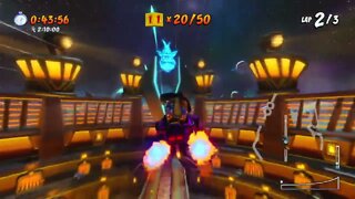 Hyper Spaceway Sapphire Relic Race Gameplay - Crash Team Racing Nitro-Fueled (Nintendo Switch)