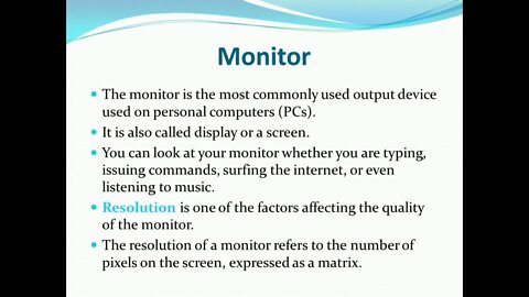 Computer 8th Lecture5 Monitor
