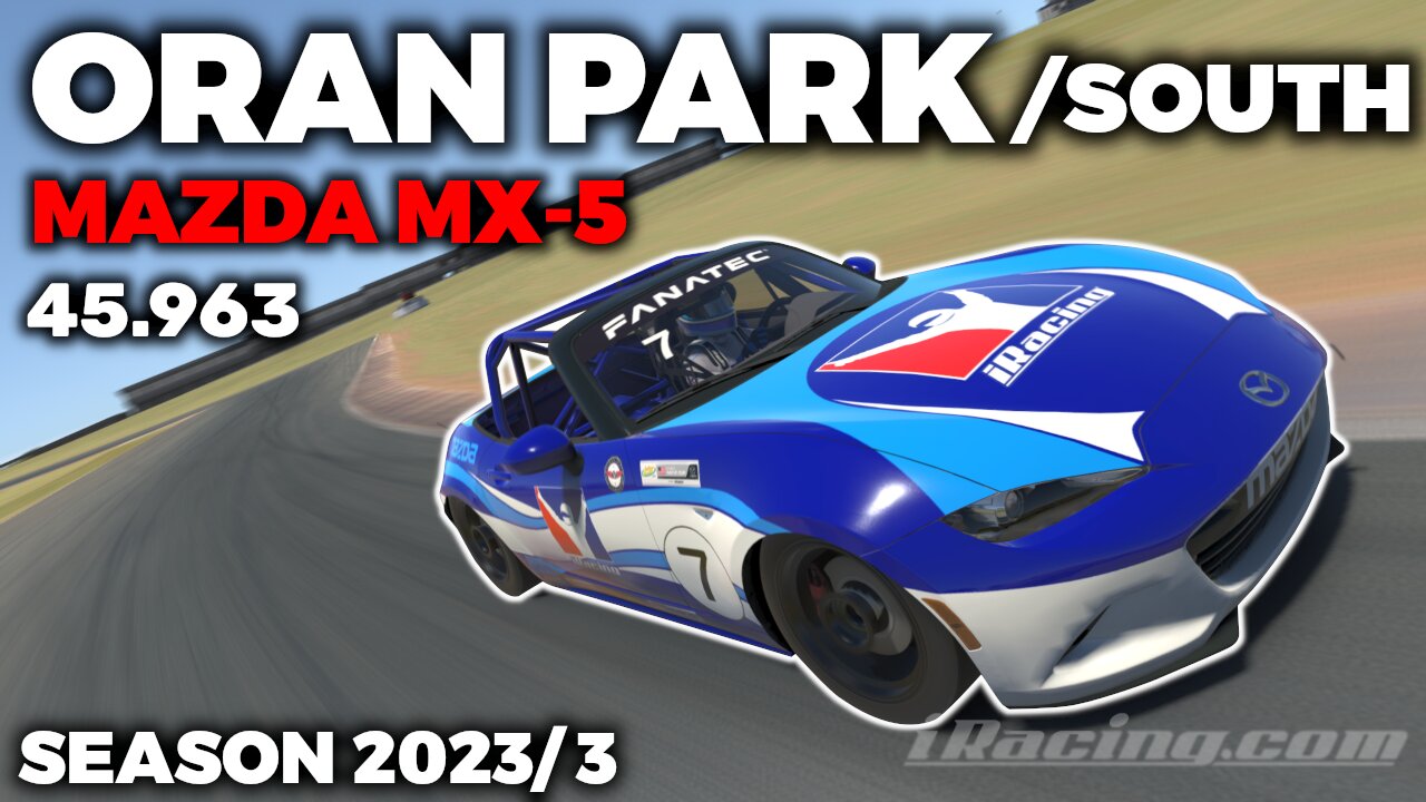 iRacing Oran Park South MX-5 - Guide Lap + Hot Lap + Setup + blap file - 45,963