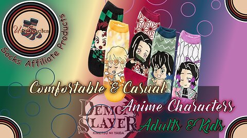 Kimetsu no Yaiba Anime Characters| 5-Pack Cotton Anklet Socks for Adults & Kids🧦✨