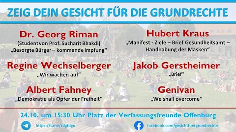 Zeig Dein Gesicht für die Grundrechte 24.10.2020 Teil 9/9 - Albert Fahney