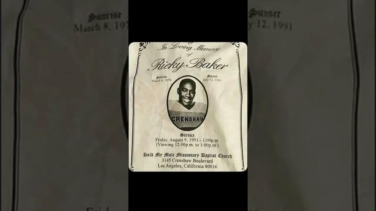 Who remembers the late great Ricky Baker?