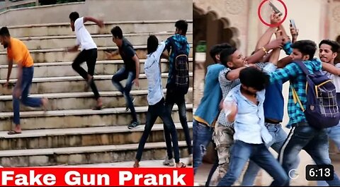 Fake Gun Prank in Public Unique Style