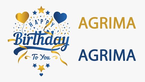Happy Birthday to Agrima - Hindi Birthday Wish From Birthday Bash