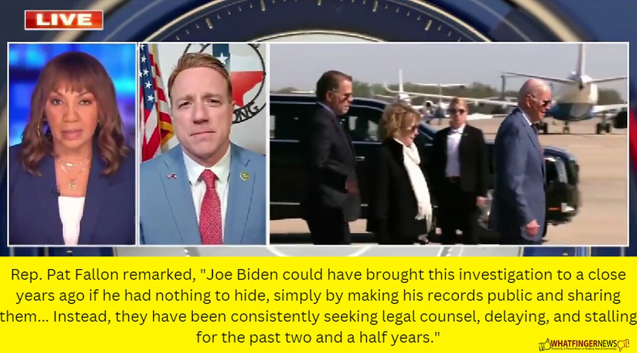 Rep. Pat Fallon remarked, Joe Biden could have brought this investigation to a close years