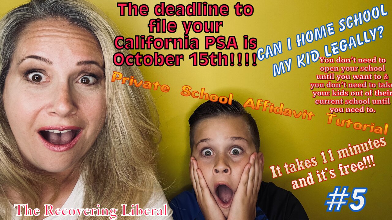 California PSA Tutorial (Private School Affidavit) Don't forget to follow me and give me a Rumble!!