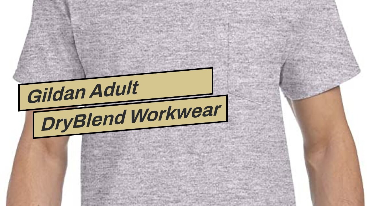 Gildan Adult DryBlend Workwear T-Shirts with Pocket, 2-Pack