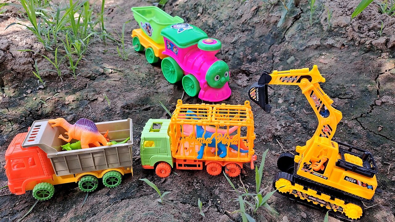 Truck transport Animals Toys for kids | Crane Truck transport Kashif kids. #kashifkids