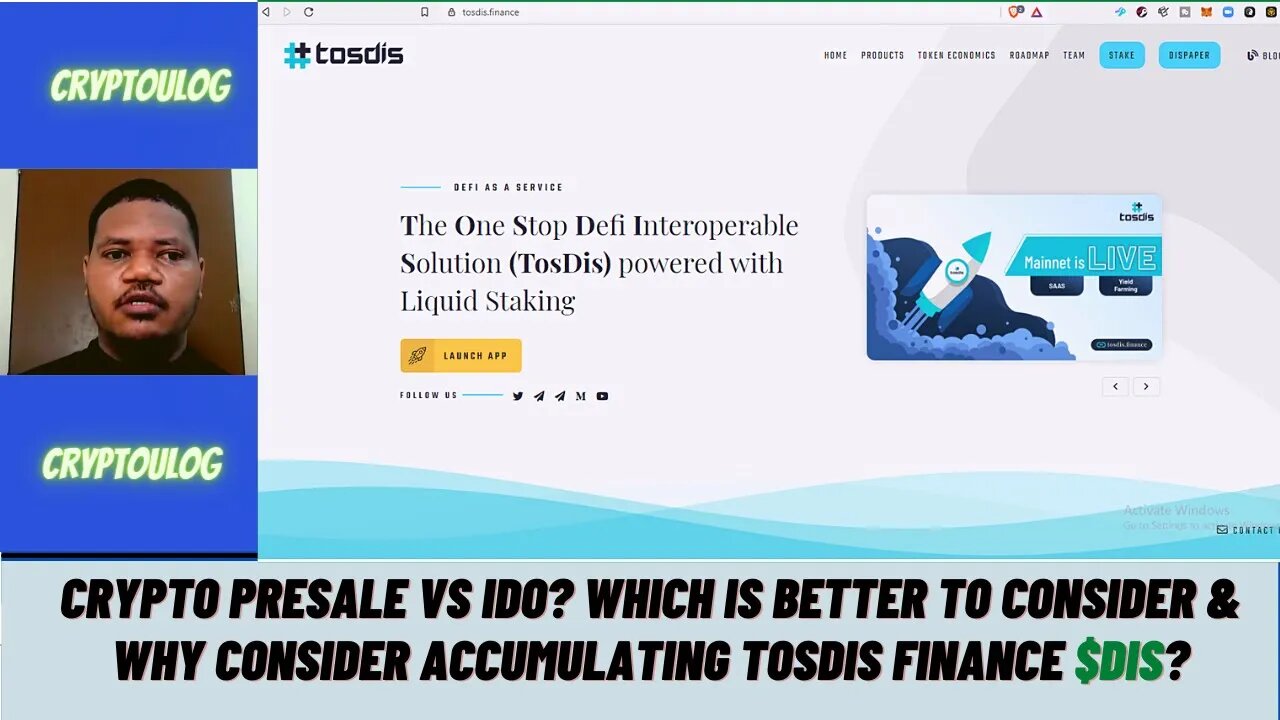 Crypto Presale Vs IDO? Which Is Better To Consider & Why Consider Accumulating Tosdis Finance $DIS?