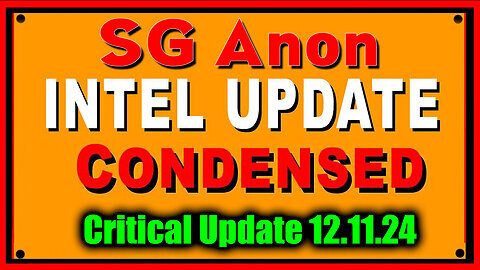 SG Anon Critical Update on 12.11.2024 - CONDENSED #132