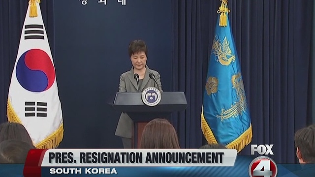 South Korea president announces resignation