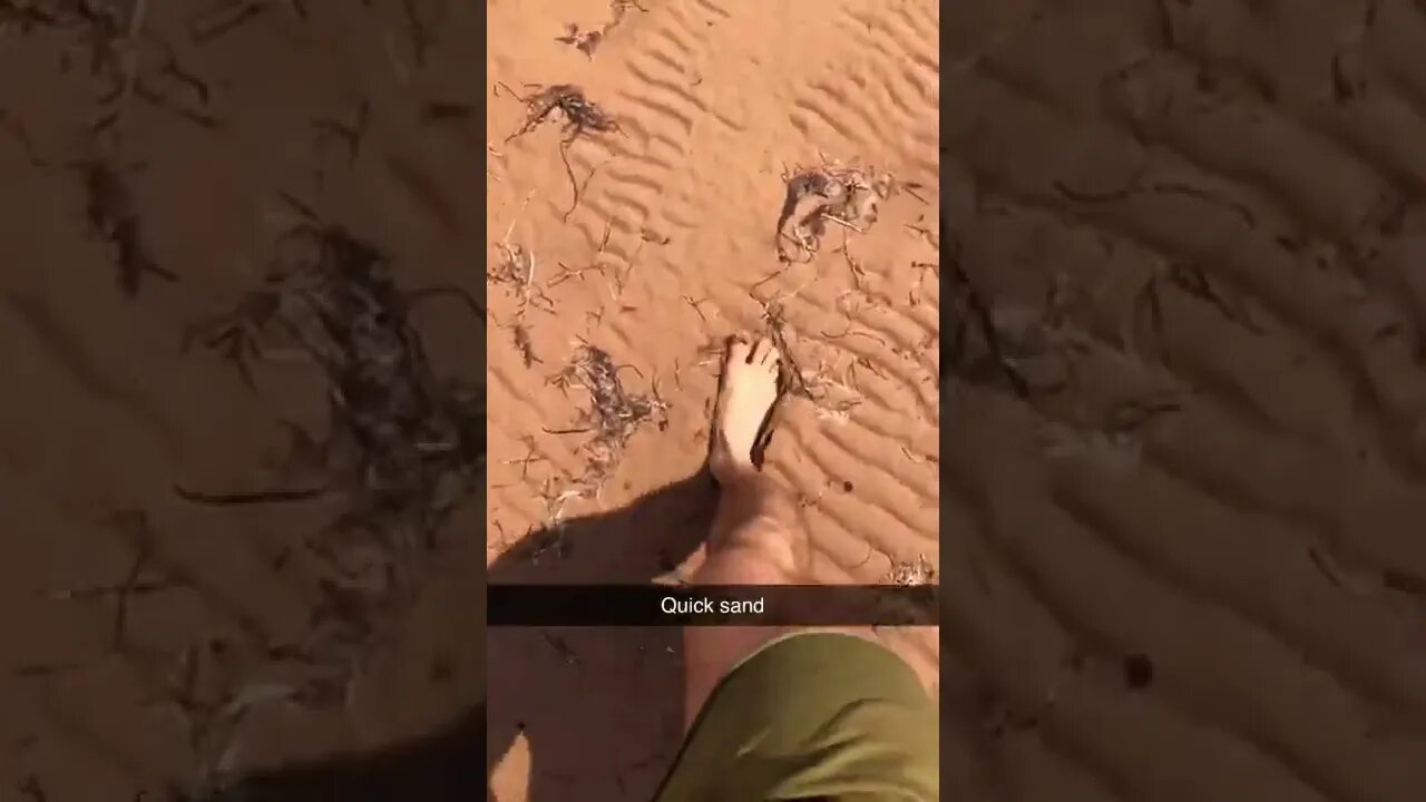 Sinking sands at the beach