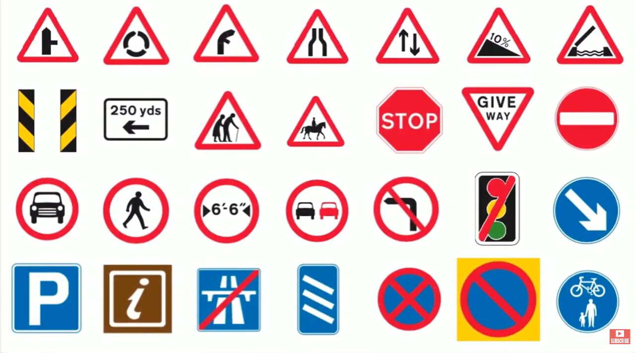 Learn Road Traffic Signs For Driver Training & Theory Test Revision. Street Sign Questions & Answers