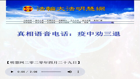 真相语音电话：疫中劝三退 2020.04.29