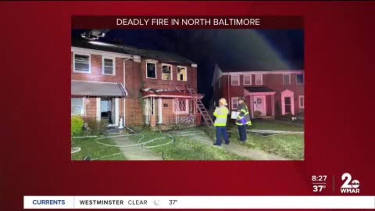 Crews find person dead inside burning Baltimore home