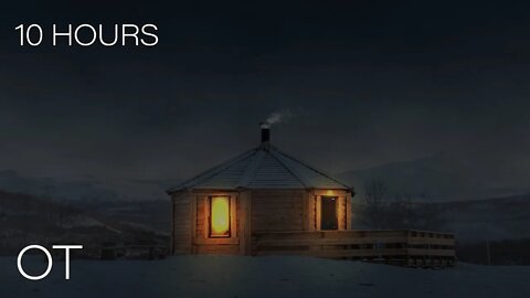 Windy Night at a Winter Hut | Whistling Cold Winter Wind | Relax | Study | Sleep | 10 HOURS