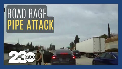 Road rage-induced pipe attack in Glendale