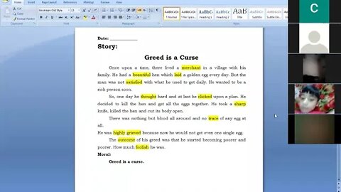 Class 4th English B Letter 22 07 2020