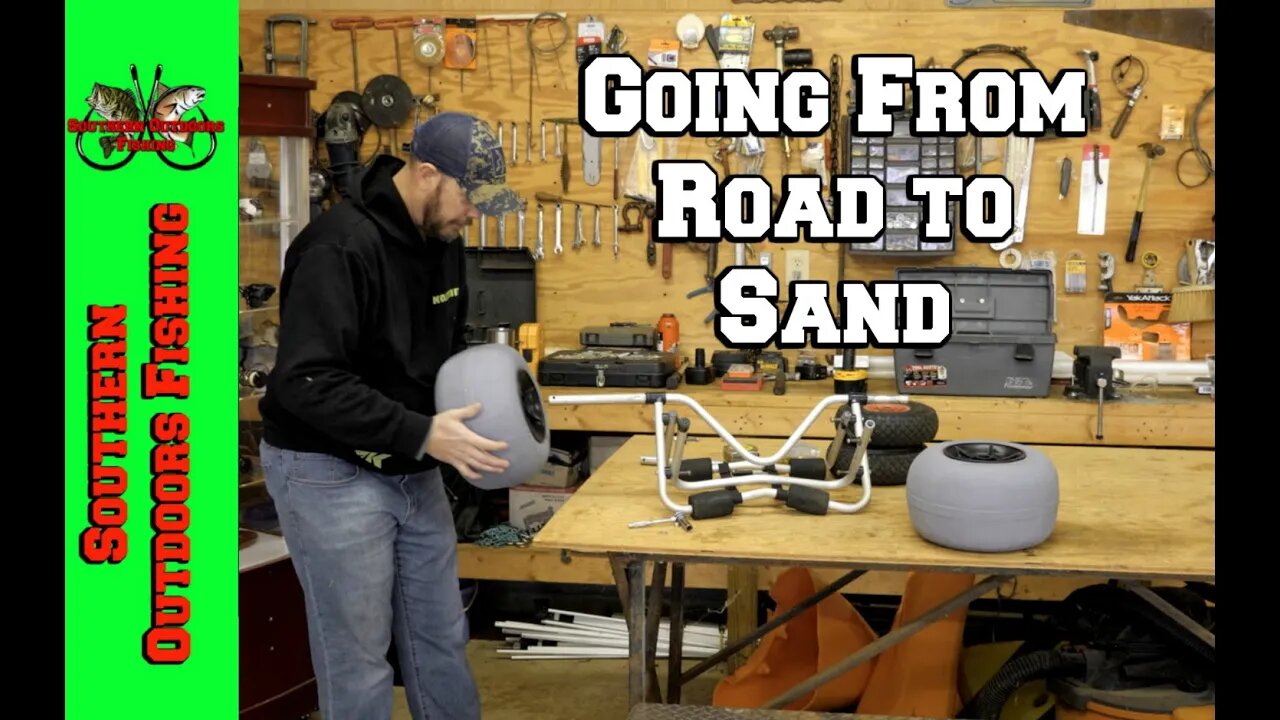 Kayak Cart Sand Tire Modification