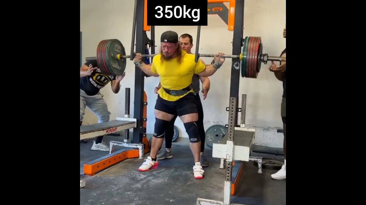 Dan Green squat 350kg before to competition#Shorts