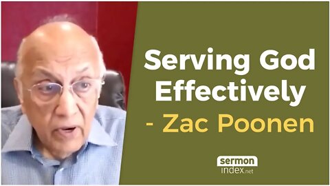 Serving God Effectively by Zac Poonen