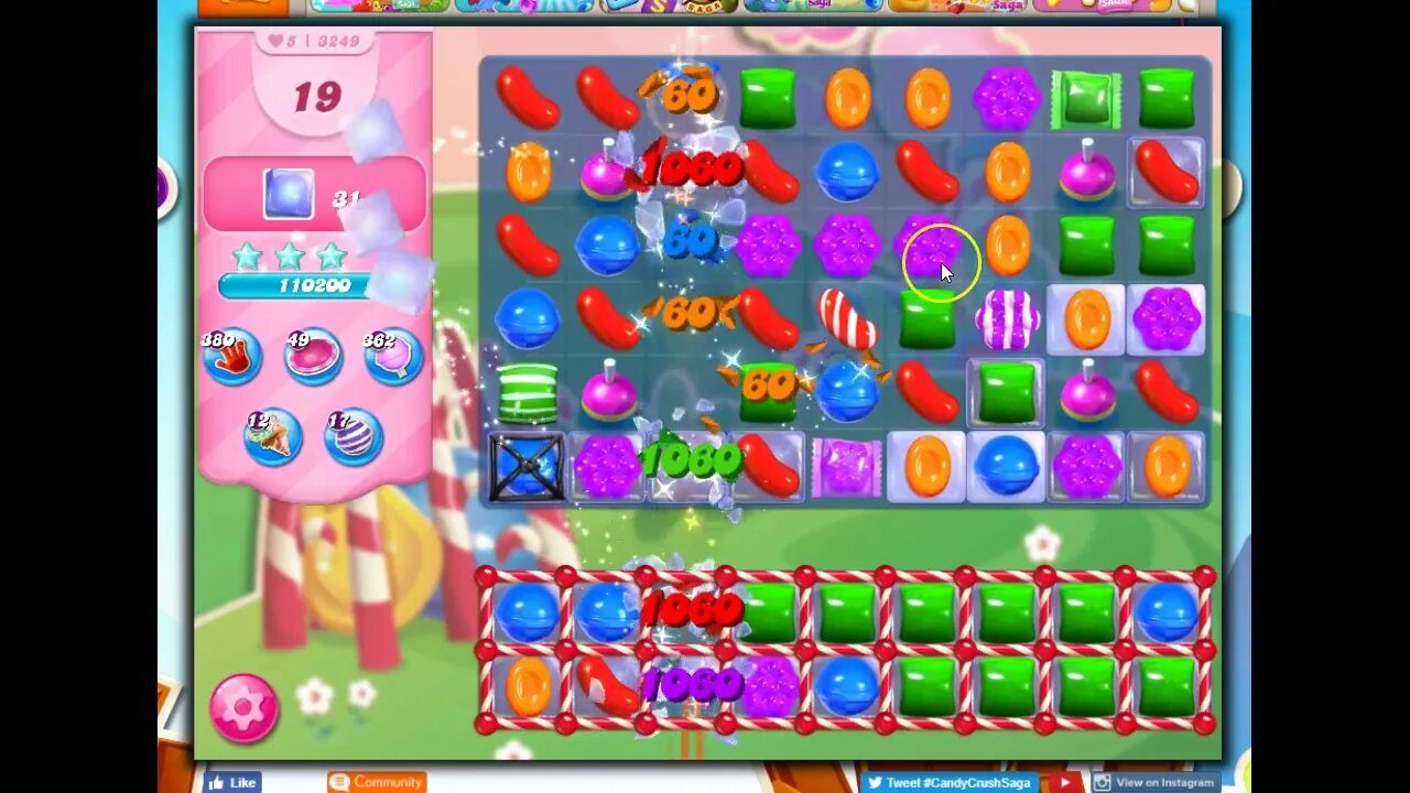 Candy Crush Level 3249 Talkthrough, 35 Moves 0 Boosters