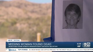 Missing 80yo woman found dead near South Mountain