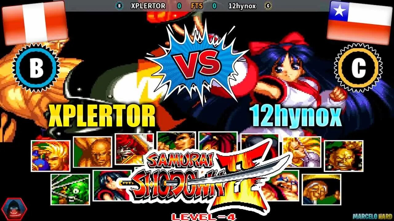 Samurai Shodown II (XPLERTOR Vs. 12hynox) [Peru Vs. Chile]