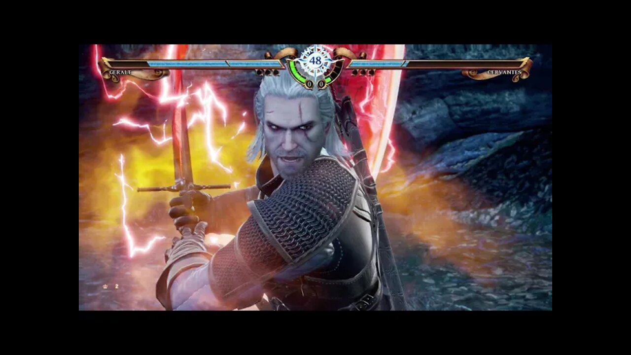 Soulcalibur VI: Geralt (Color 1) vs Cervantes - 4K No Commentary