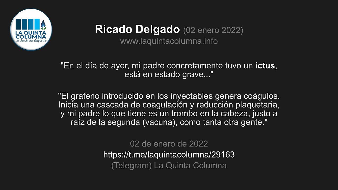 El padre de Ricardo Delgado ha sufrido un ictus (02 enero 2022)